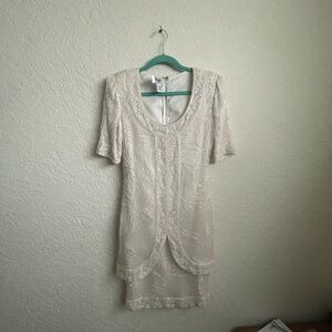 1980s beaded silk dress
